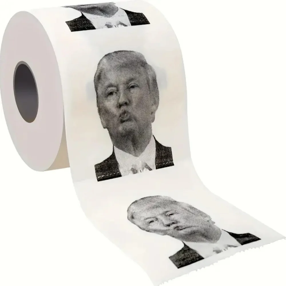 Funny Novelty Prank Toilet Paper Roll With Full  Image Prank Gift 1 Roll​​​